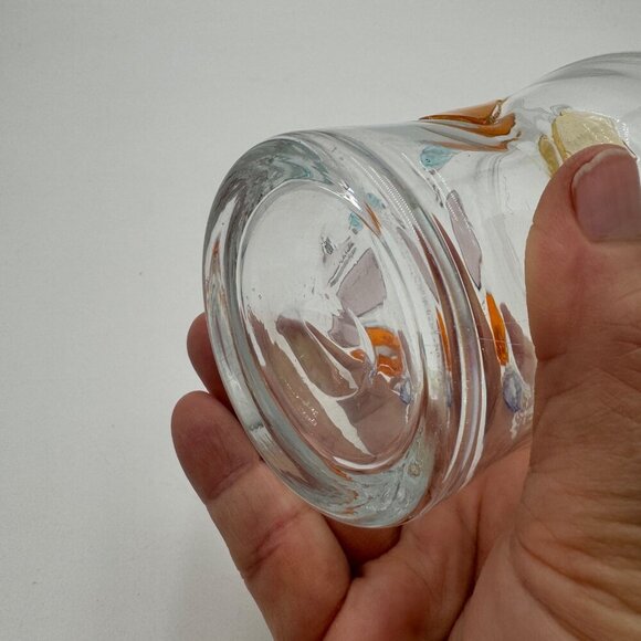 Hand Blown Fused Art Glass Flared Tumbler - Picture 4 of 6